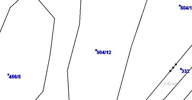 Parcela st. 504/12 v KÚ Březová u Hořovic, Katastrální mapa