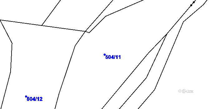 Parcela st. 504/11 v KÚ Březová u Hořovic, Katastrální mapa