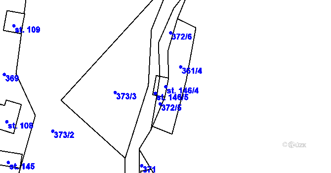 Parcela st. 146/4 v KÚ Březová u Hořovic, Katastrální mapa