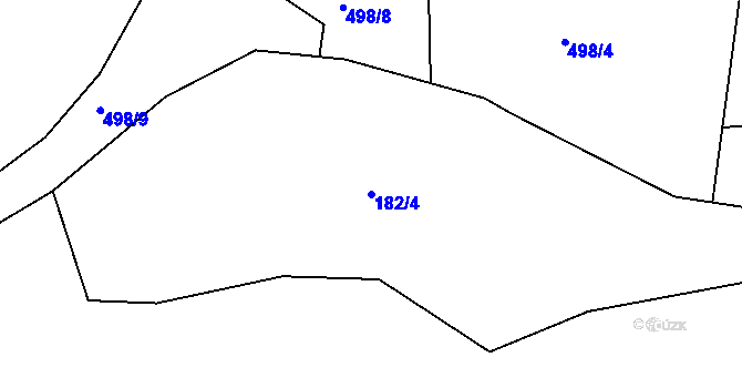Parcela st. 182/4 v KÚ Březová u Hořovic, Katastrální mapa