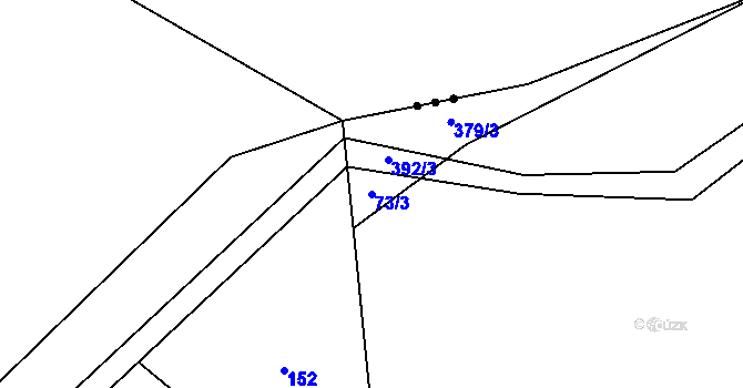 Parcela st. 73/3 v KÚ Březová u Hořovic, Katastrální mapa