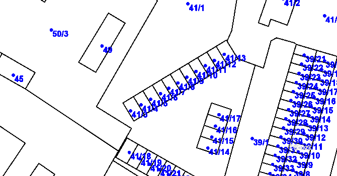 Parcela st. 41/7 v KÚ Březová u Sokolova, Katastrální mapa