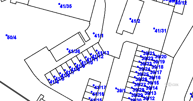 Parcela st. 41/13 v KÚ Březová u Sokolova, Katastrální mapa
