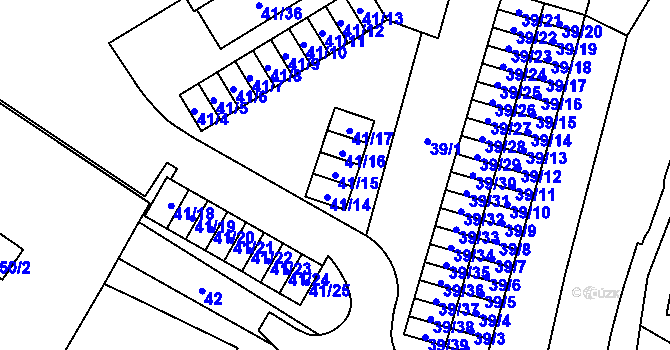 Parcela st. 41/15 v KÚ Březová u Sokolova, Katastrální mapa
