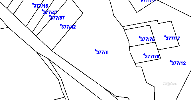 Parcela st. 377/1 v KÚ Březová u Sokolova, Katastrální mapa
