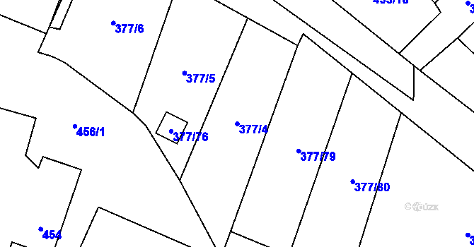Parcela st. 377/4 v KÚ Březová u Sokolova, Katastrální mapa