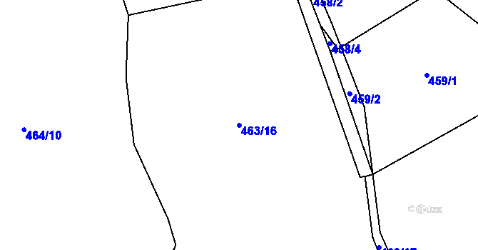 Parcela st. 463/16 v KÚ Březová u Sokolova, Katastrální mapa