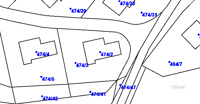 Parcela st. 474/2 v KÚ Březová u Sokolova, Katastrální mapa