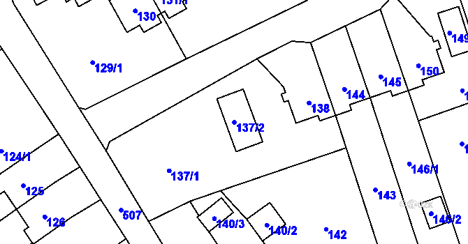 Parcela st. 137/2 v KÚ Březová u Sokolova, Katastrální mapa