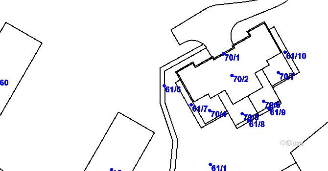 Parcela st. 61/6 v KÚ Březová u Sokolova, Katastrální mapa