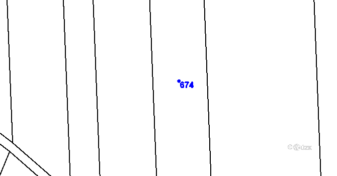 Parcela st. 529/38 v KÚ Březová u Zlína, Katastrální mapa
