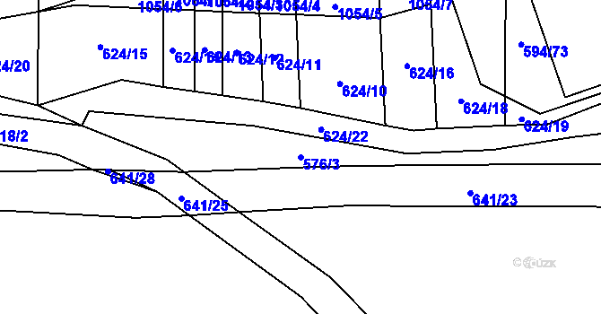 Parcela st. 576/3 v KÚ Březová u Vítkova, Katastrální mapa