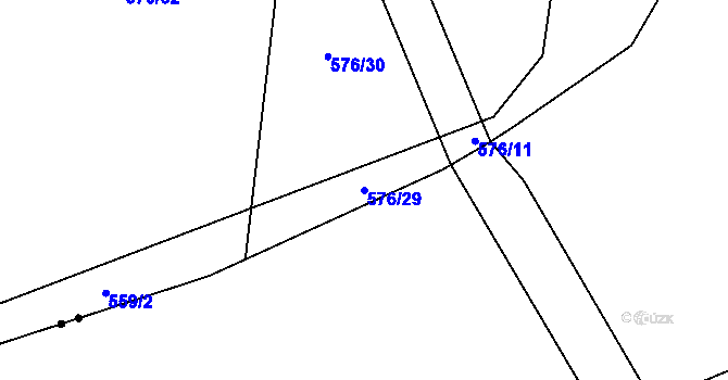 Parcela st. 576/29 v KÚ Březová u Vítkova, Katastrální mapa
