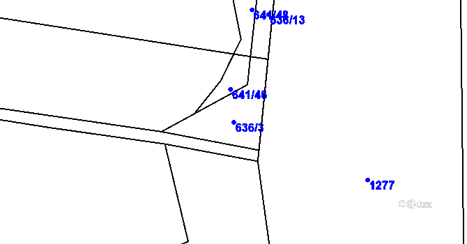 Parcela st. 636/3 v KÚ Březová u Vítkova, Katastrální mapa
