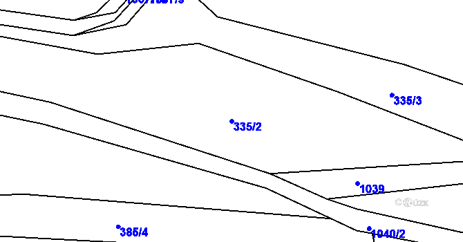 Parcela st. 335/2 v KÚ Březová nad Svitavou, Katastrální mapa
