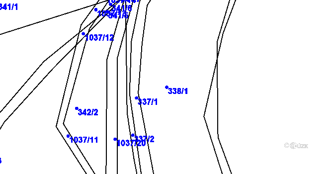 Parcela st. 338/1 v KÚ Březová nad Svitavou, Katastrální mapa