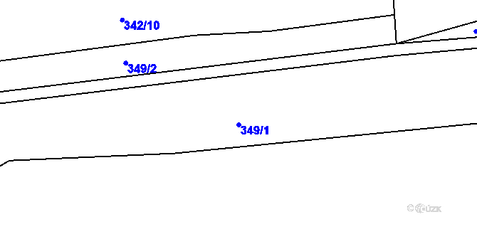 Parcela st. 349/1 v KÚ Březová nad Svitavou, Katastrální mapa