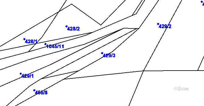 Parcela st. 429/3 v KÚ Březová nad Svitavou, Katastrální mapa