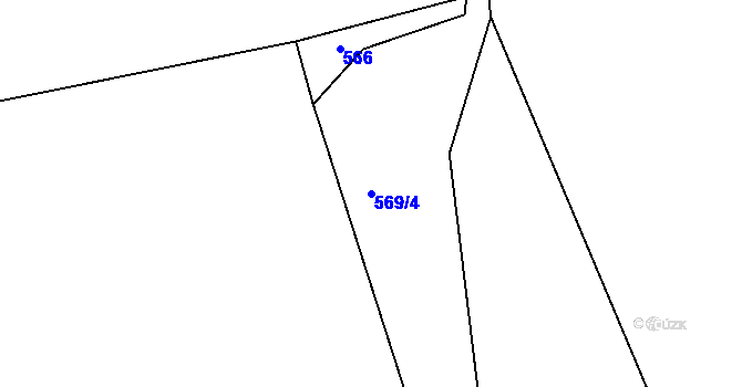 Parcela st. 569/4 v KÚ Březová nad Svitavou, Katastrální mapa