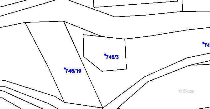Parcela st. 746/3 v KÚ Březová nad Svitavou, Katastrální mapa