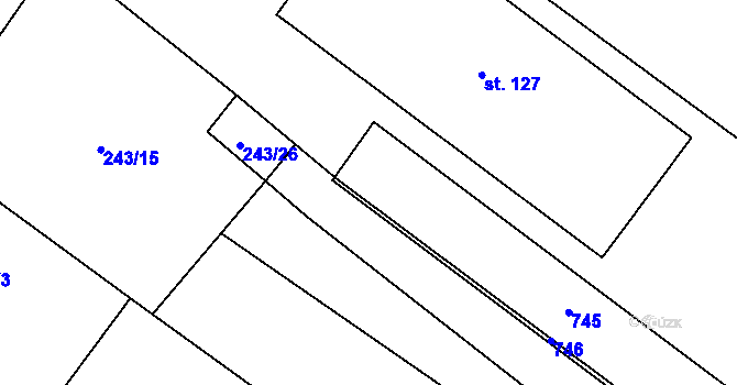 Parcela st. 141/2 v KÚ Březovice pod Bezdězem, Katastrální mapa