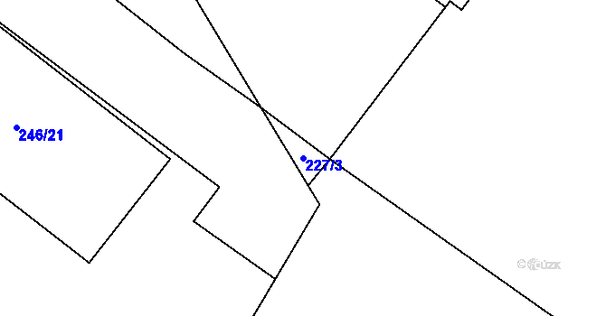 Parcela st. 227/3 v KÚ Březovice pod Bezdězem, Katastrální mapa