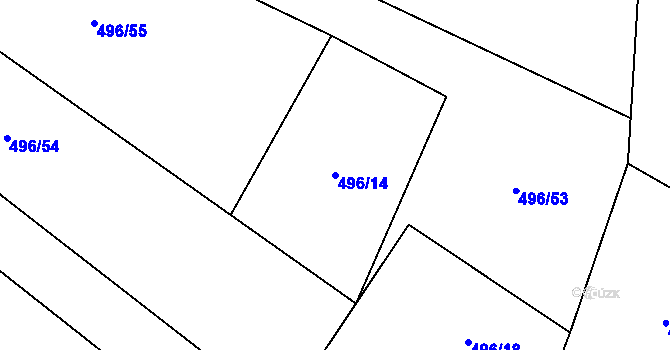 Parcela st. 496/14 v KÚ Březovice pod Bezdězem, Katastrální mapa