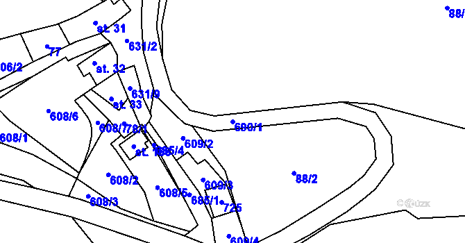 Parcela st. 690/1 v KÚ Březovice pod Bezdězem, Katastrální mapa