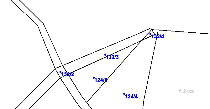 Parcela st. 132/3 v KÚ Březovice pod Bezdězem, Katastrální mapa