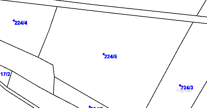 Parcela st. 224/5 v KÚ Březovice pod Bezdězem, Katastrální mapa