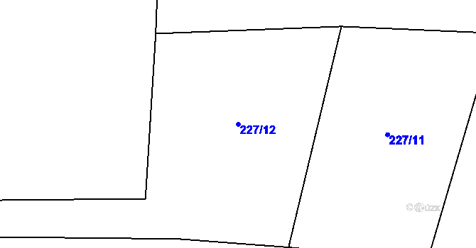 Parcela st. 227/12 v KÚ Březovice pod Bezdězem, Katastrální mapa