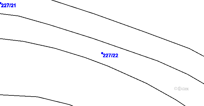 Parcela st. 227/22 v KÚ Březovice pod Bezdězem, Katastrální mapa