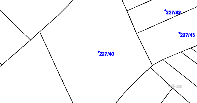 Parcela st. 227/40 v KÚ Březovice pod Bezdězem, Katastrální mapa