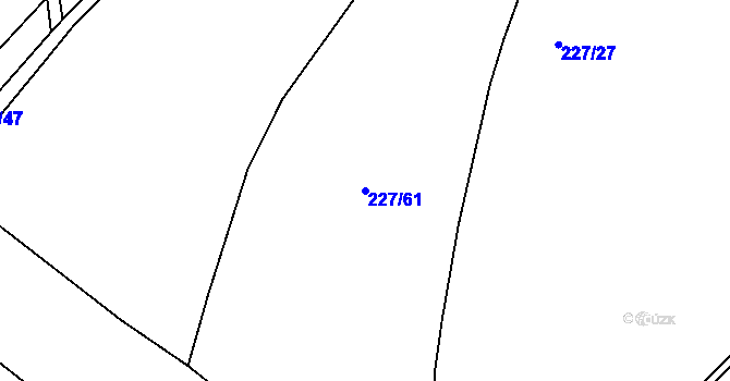 Parcela st. 227/61 v KÚ Březovice pod Bezdězem, Katastrální mapa