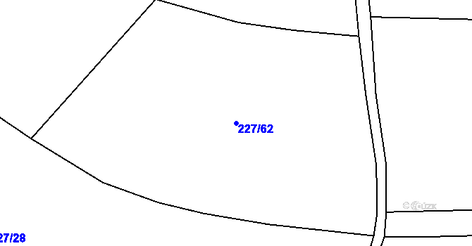 Parcela st. 227/62 v KÚ Březovice pod Bezdězem, Katastrální mapa