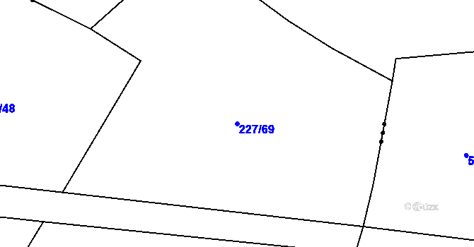 Parcela st. 227/69 v KÚ Březovice pod Bezdězem, Katastrální mapa