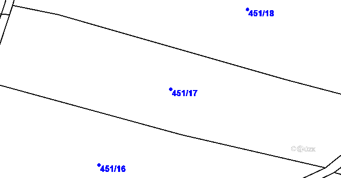 Parcela st. 451/17 v KÚ Březovice pod Bezdězem, Katastrální mapa