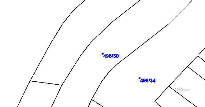 Parcela st. 496/30 v KÚ Březovice pod Bezdězem, Katastrální mapa