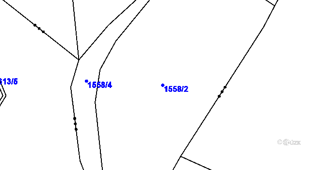 Parcela st. 1558/2 v KÚ Březské, Katastrální mapa