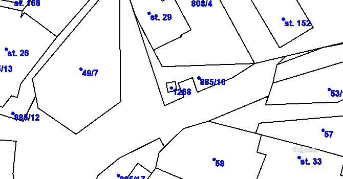 Parcela st. 119 v KÚ Březsko, Katastrální mapa
