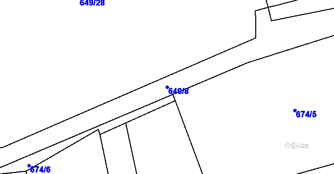 Parcela st. 649/8 v KÚ Břežany nad Ohří, Katastrální mapa