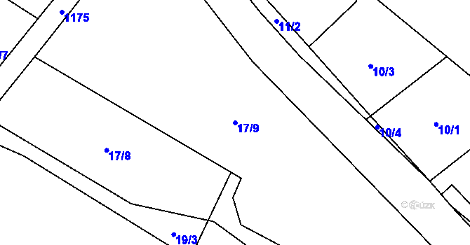 Parcela st. 17/9 v KÚ Albrechtice u Rýmařova, Katastrální mapa