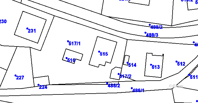 Parcela st. 515 v KÚ Břidličná, Katastrální mapa