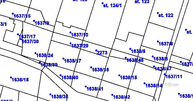 Parcela st. 124/2 v KÚ Břilice, Katastrální mapa