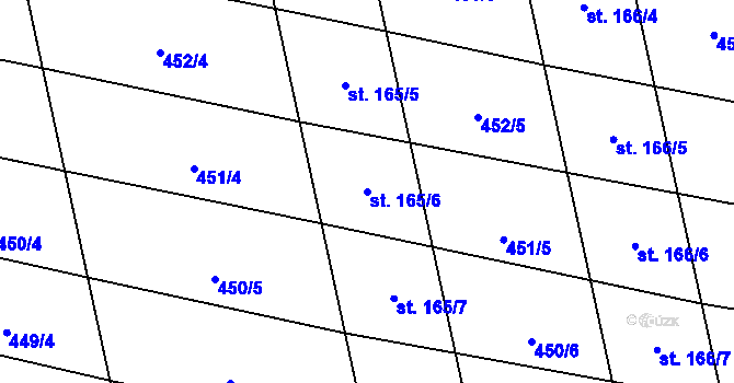 Parcela st. 165/6 v KÚ Břilice, Katastrální mapa