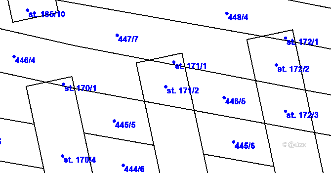 Parcela st. 171/2 v KÚ Břilice, Katastrální mapa