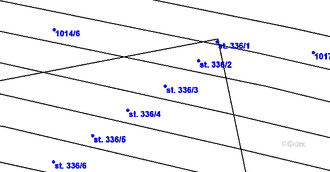Parcela st. 336/3 v KÚ Břilice, Katastrální mapa