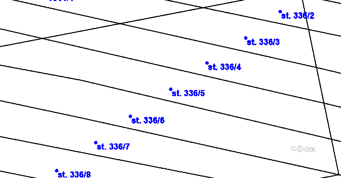 Parcela st. 336/5 v KÚ Břilice, Katastrální mapa