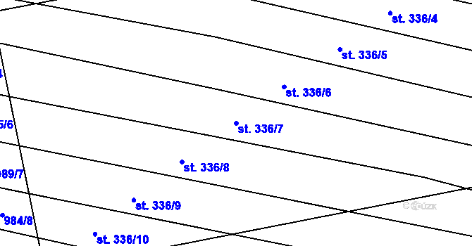 Parcela st. 336/7 v KÚ Břilice, Katastrální mapa
