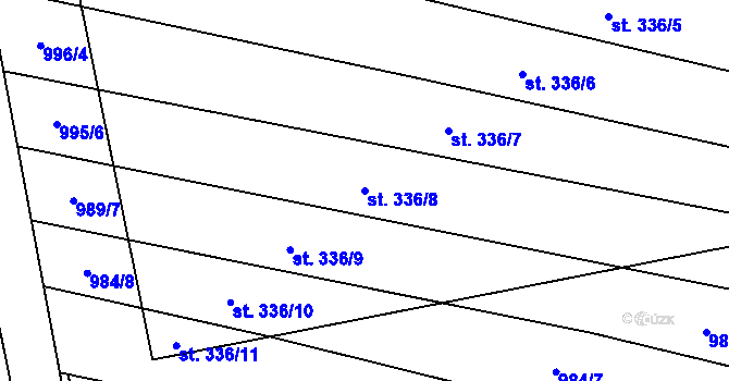Parcela st. 336/8 v KÚ Břilice, Katastrální mapa